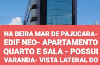 NA BEIRA MAR DE PAJUCARA- EDIF NEO- APARTAMENTO QUARTO E SALA- TEM VARANDA - VISTA LATERAL DO MAR- RUA JULIO PLECH FILHO 60 ESQUINA COM AVENIDA DOUTOR ANTONIO GOUVEIA - CONSUMO ELETRICO É PAGO No CKECK-OUT 1KWH É 1,35 REIAS - Foto 1