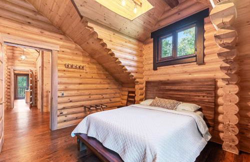 Log House Chalet, Volleyball field, Sauna, Hot Tub - Foto 46