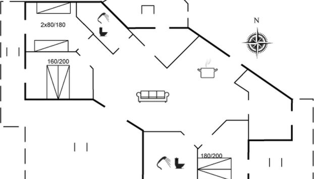 "Fernande" - 150m from the sea - Foto 2, Floorplan