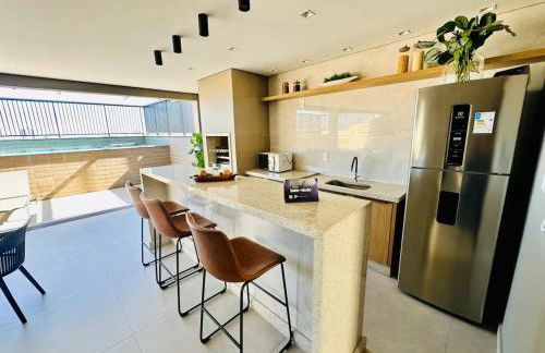 Studio moderno, rooftop com piscina, próx UFU - Foto 13