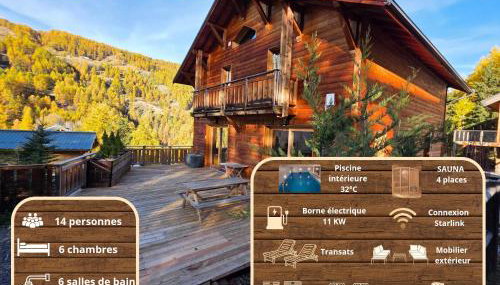 Chalet La Tanière 14 Pers - piscine chauffée et sauna - Vars Saint Marcellin - Foto 2