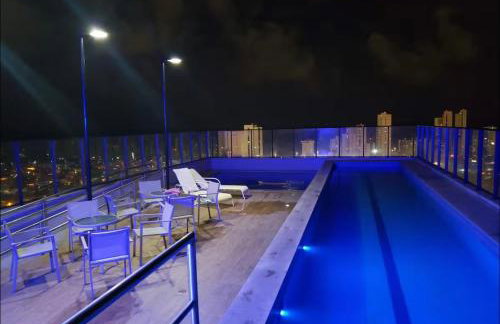 Flat Beach Class Excelsior - Apto Completo para 4 pessoas vista rio e mar - Foto 61