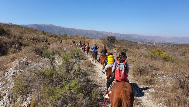 Durante la passeggiata a cavallo