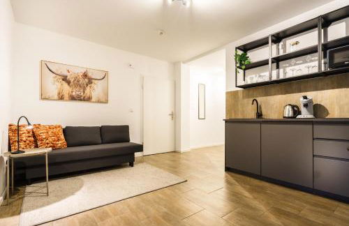 Boardinghaus Grünefeld -W2 - Schöne Serviced Apartments - Küche - Smart TV - P - Premiummatratzen - Rainshower by Wooon - Foto 3