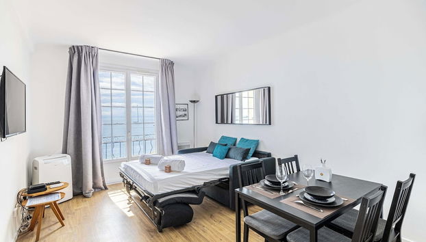 Charming Appt - 1bd/4p- sea View - Antibes Centre - Foto 2, Habitación