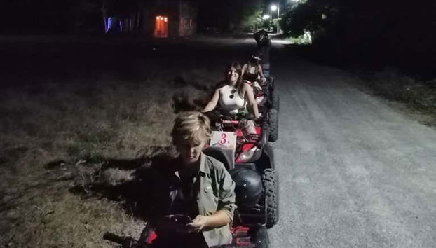 Ride ATVs at night