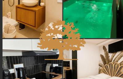 Le Chêne Doré Appartement romantique avec Jacuzzi Privé - Foto 10