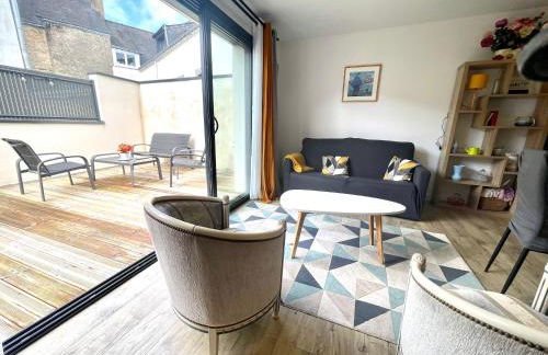 Plein centre Auray - Spacieux duplex T2 avec grande terrasse ensoleillée - Foto 5