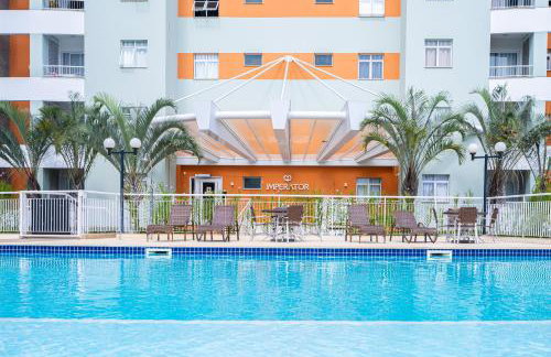 Apto a 10 min da Vila Germânica, dois quartos, salas de estar e jantar, cozinha completa, sacada com churrasqueira, Wi-Fi, Piscina, academia, mercadinho 24 horas e Vaga de garagem - Foto 11