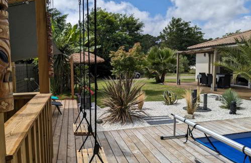 Villa de charme avec piscine privée et clim 8 pers près du lac de Parentis - Foto 7