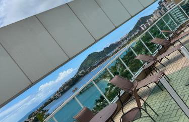 Praia do Canto Apart Hotel quarto sala e varanda - Foto 19