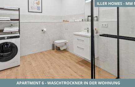 Iller Homes Memmingen - Moderne Fewos mit Terrasse für bis zu 7 Pers mit Parkplätzen - Foto 55