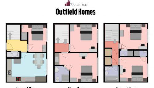 5-Bedroom Budget Contractor House with 10 Beds Free Parking and Free WiFi - Outfield Homes by Your Lettings Short Lets & Serviced Accommodation Peterborough - Foto 2