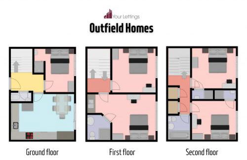 5-Bedroom Budget Contractor House with 10 Beds Free Parking and Free WiFi - Outfield Homes by Your Lettings Short Lets & Serviced Accommodation Peterborough - Photo 2