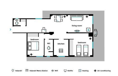 Modernized & Spacious 2BD Apartment in Chalandri by UPSTREET - Foto 40