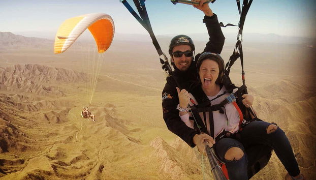 Selfie en mitad del vuelo