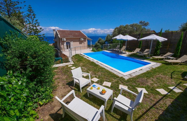 Villa Litsa Large Private Pool Walk to Beach Sea Views A C Wifi - Foto 36