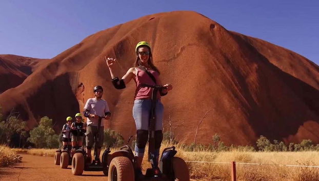 Exploring Ayers Rock by segway