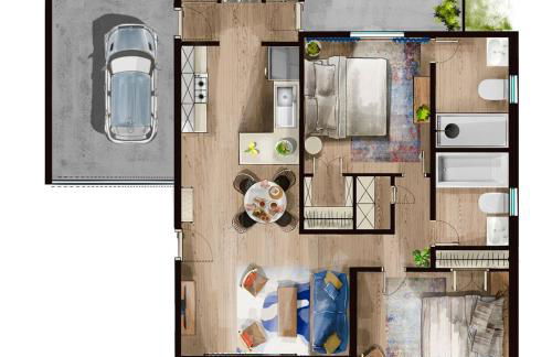 Modern Townhome Enclosed Garage WD - Foto 2