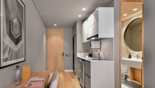 w Majestic 1BR w/ Superb Balcony in Unicentro - Foto 4, Habitación