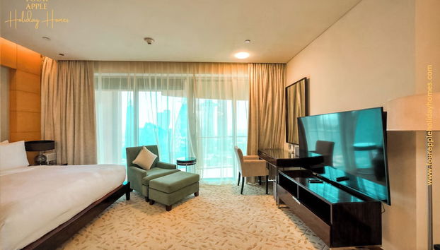 Peaceful Studio with Burj Khalifa View - Foto 4, Habitación