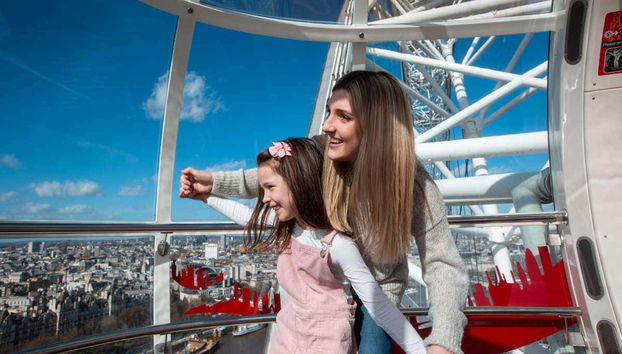 Desfrutando da London Eye