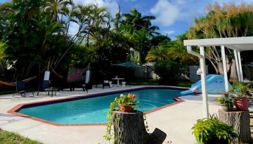 Heated Pool Private Duplex House, BBQ, Parking, WiFi - Foto 4, Garden, sunbed