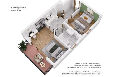 Moderne Maisonette mit Garten - Foto 12