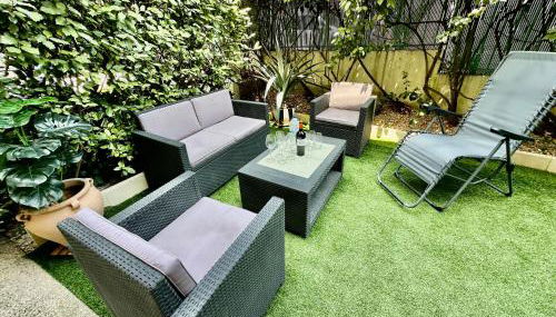 Regent Côte d'Azur air-conditioned, pool, garden & parking - Foto 2, Garden, sunbed, Garden view