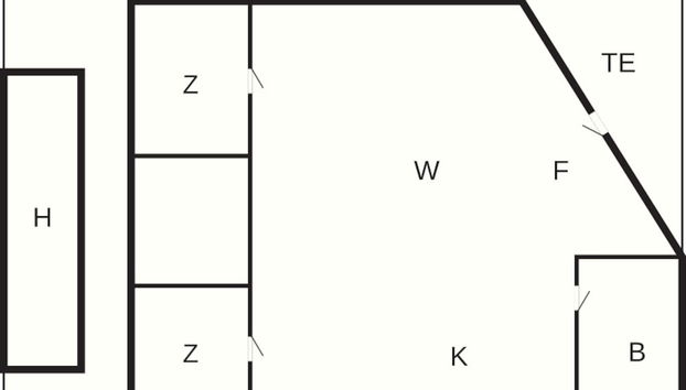 6 pax Camping Cabin in Rodhus, Pandarup - Foto 3, Plano