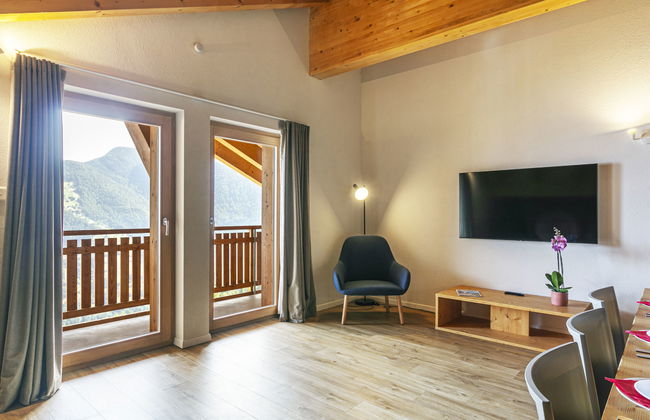 T-Resort La Tzoumaz 4p8 vue vallée - Foto 6