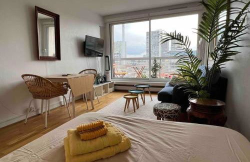 Tour Eiffel - Studio vue imprenable au-dessus des toits, balcon - Foto 32