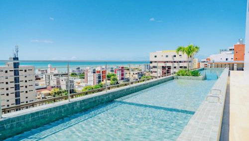 Apartamento 2 quartos, luxuosos com piscina na cobertura e 2 min da praia de Manaira - Foto 2