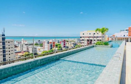 Apartamento 2 quartos, luxuosos com piscina na cobertura e 2 min da praia de Manaira - Foto 2