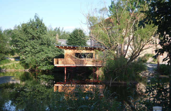 TinyHousebeiDresden spektakuläres winziges Häuschen auf Stelzen im Pferdeteich, Kaminofen, umlaufende Terrasse - Nähe Sächsische Schweiz - Foto 24