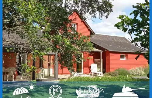 Maison de campagne lumineuse spacieuse dans impasse au calme a proximité d'un chateau deux vérandas grand jardin cabane pour vélos, pres Port en Bessin et Bayeux, proche plages du débarquement - Foto 1