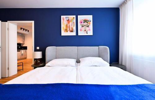 Rosengarten Apartments Fürth, Moderne Serviced Apartments in Citylage, ganze Ferienwohnung 50 m2, nahe Nürnberg, Metro, Sauna, Frühstück & Parkplatz - Foto 1