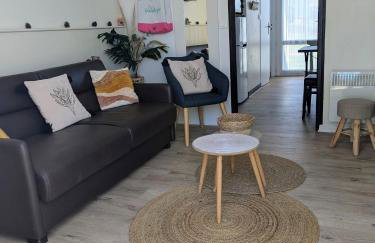 Charmant logement Guidel Plage, vue mer, piscine chauffée, avec une chambre - Foto 5