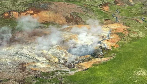 View of the geothermal area