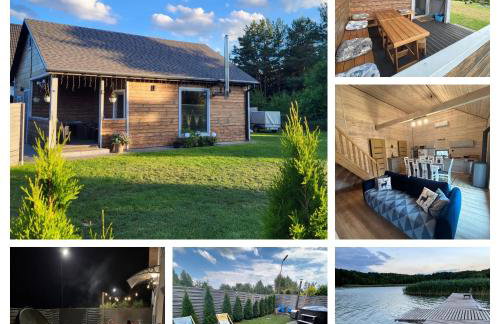 Mazury Dom Oluś nad jeziorem Sasek Wielki z gorącą balia z funkcją jakuzzi - Foto 1