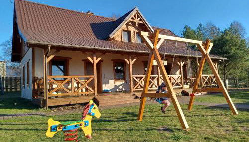 Dom drewniany na Kaszubach, rzeka, las, pola, niedaleko jeziora - Foto 2