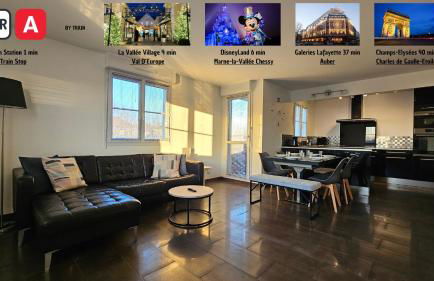 Appart 3 chambres-Gare 1 min-Disneyland Paris 6 min - Foto 3