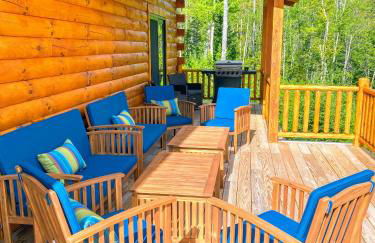 UV Log home with direct Cannon Mountain views Minutes to attractions Fireplace Pool Table AC - Foto 24