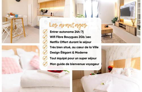 La cosy - Moderne - Pro ou couple av Enfants - Entrer autonome -Les Bonn'appartts-sur-Seine - Foto 13