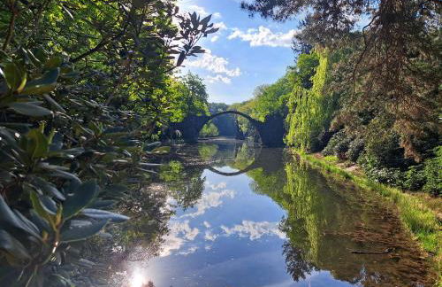 Ferienwohnung zentrale Lage Parkplatz kostenlos Grill Terrasse Fahrradraum Kromlau - Foto 8