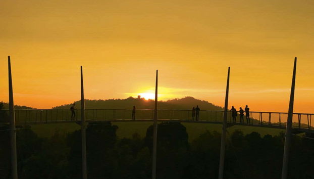 Coucher de soleil depuis The Habitat Penang Hill