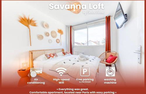 escale-marne fr - Savanna Loft - M8 Tour Eiffel - AC - Climatisation - Parking Gratuit - Free Luggage Storage - Consigne à Bagages Gratuite - 102 - Foto 1