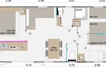 Mobil-Home Camping 5* Montalivet - Foto 2