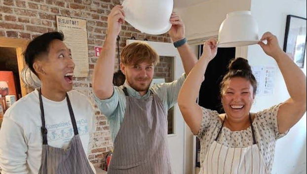 Préparation de la crème fouettée