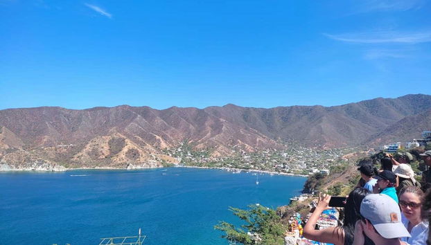 Scattando delle foto ricordo dal belvedere